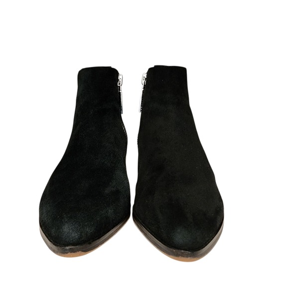Dolce Vita Ankle Bootie Boot sz 7.5 Women Black Suede Leather Double Zip Western - Picture 4 of 13